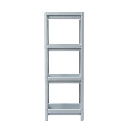 4 Layers Freestanding Plastic Corner Storage Rack for Bathroom Kitchen