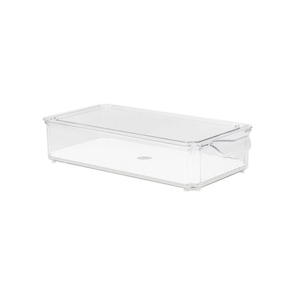 Set of 9 Stackable Clear Fridge Organisers Storage Boxes