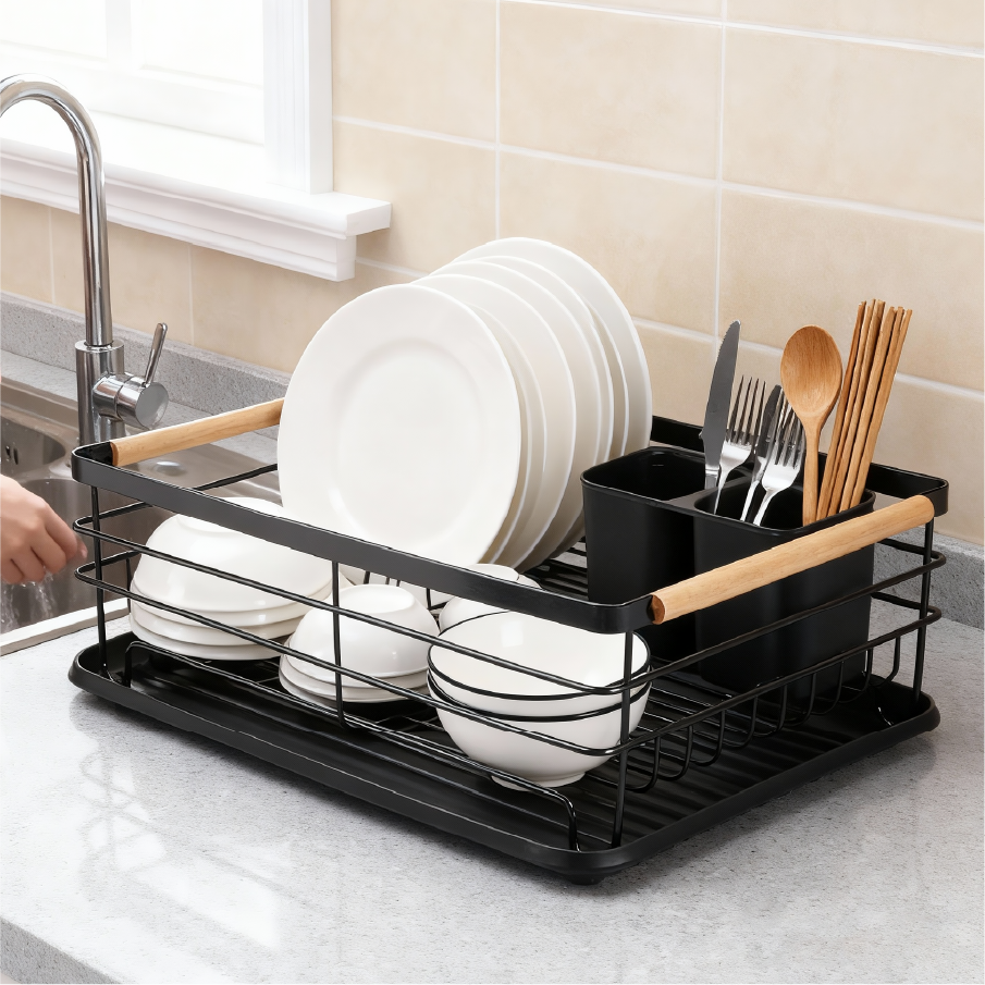 Black Iron Dish Drainer Rack