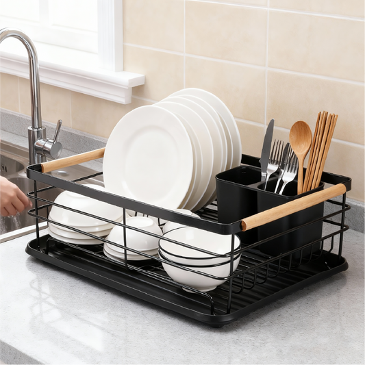 Black Iron Dish Drainer Rack