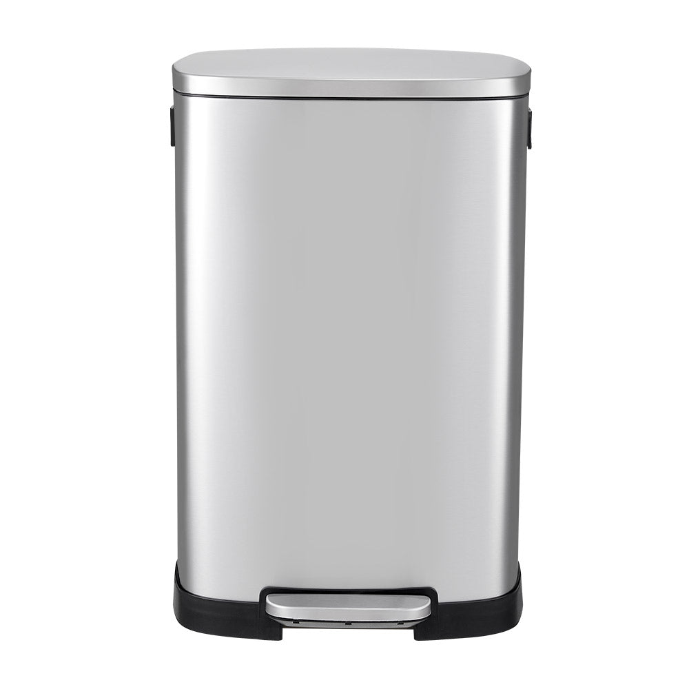 50L Stainless Steel Step Open Trash Can