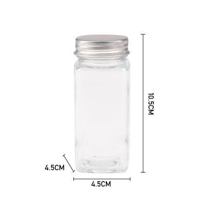 12Pcs Glass Spice Jars with Metal Lids