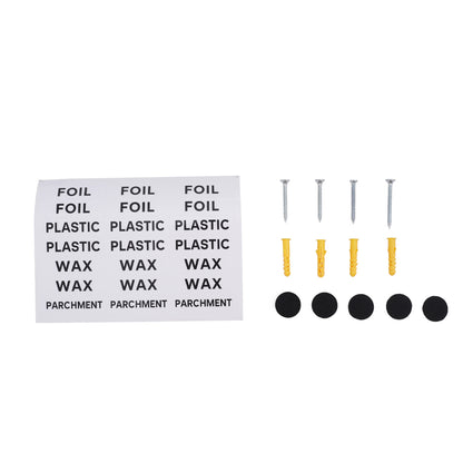 2-tier Bamboo Wall Mounted Wrap Dispenser with Cutters