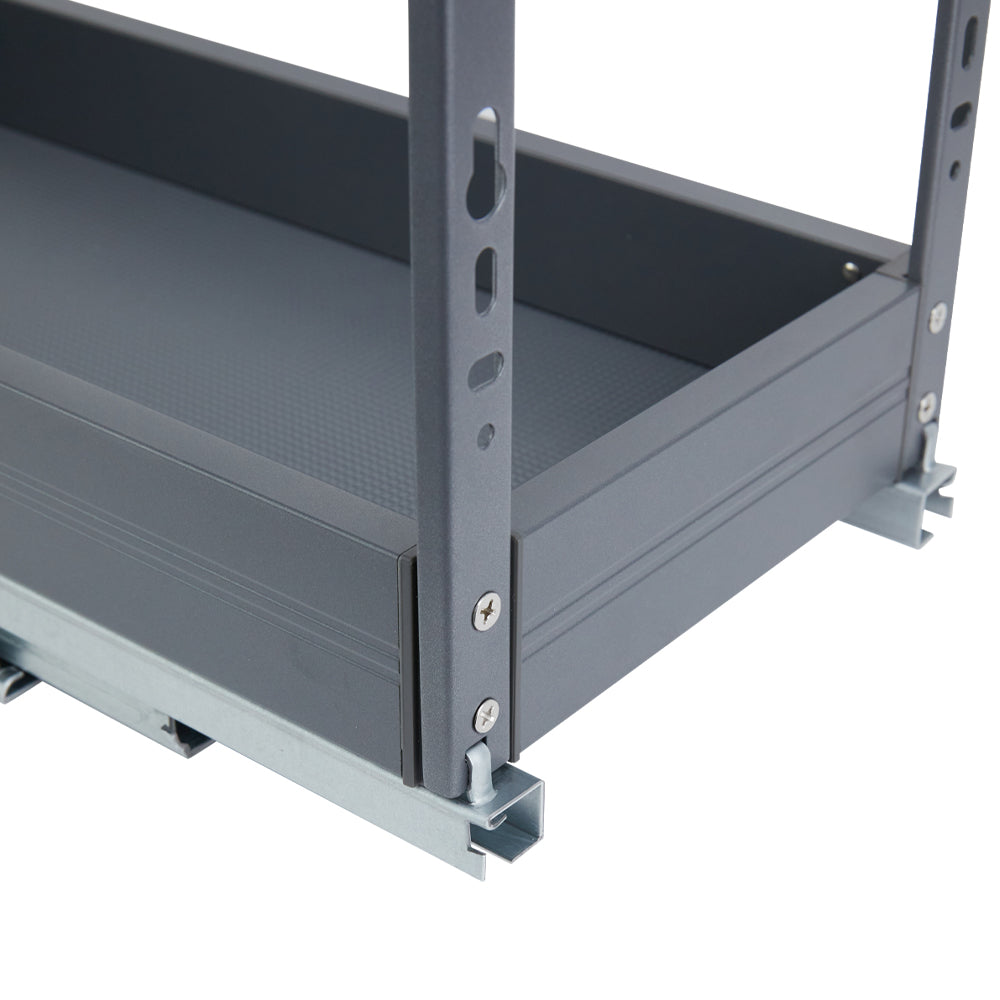 2-Tier Kitchen Cabinet Pull Out Aluminium Shelf