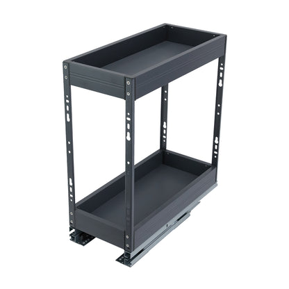 2-Tier Kitchen Cabinet Pull Out Aluminium Shelf