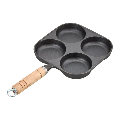 4-Hole Cast Iron Frying Pan