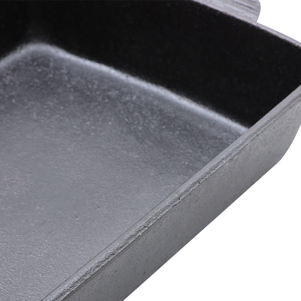 Black Rectangular Cast Iron Baking Pan