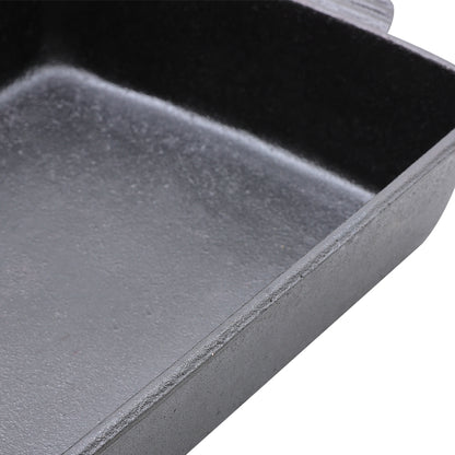 Black Rectangular Cast Iron Baking Pan