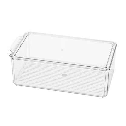 Set of 4 Stackable Clear Fridge Organisers Storage Boxes