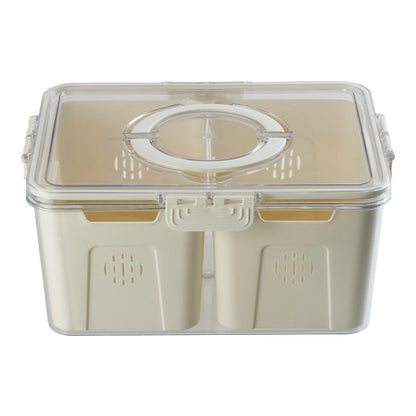 Fridge Storage Container with Two Compartments