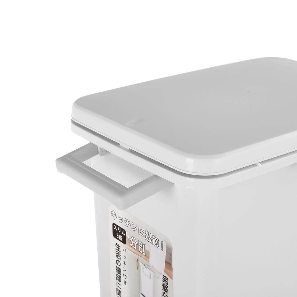 29L Double-Layer Rubbish Bin with Wheels