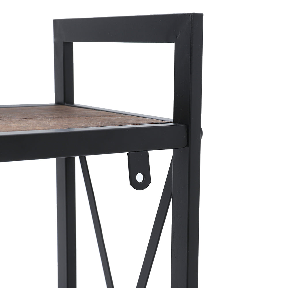 Industrial Hanging Wine Glass Rack Wall Mounted Floating with 5 Glass Holder