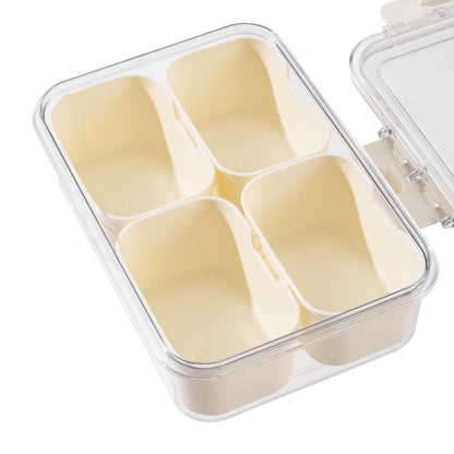 Fridge Storage Container with Four Compartments