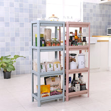 4 Layers Freestanding Plastic Corner Storage Rack for Bathroom Kitchen