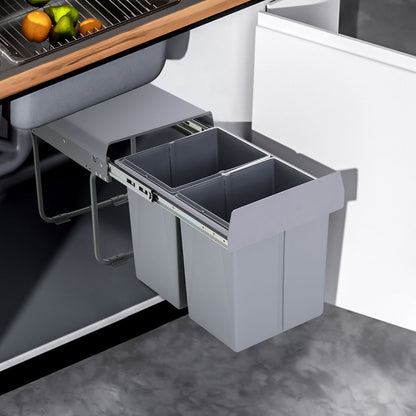 40L Cabinet Pull-out Kitchen Double Waste Bin