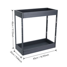 2-Tier Aluminium Kitchen Cabinet Pull Out Shelf