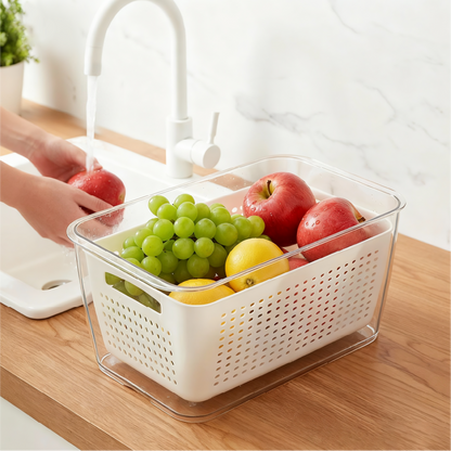 1.7L Nested Fridge Storage Container with Removable Colander