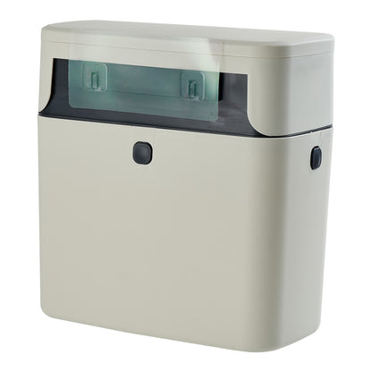 Hanging Trash Bin with Lid Kitchen Garbage Can