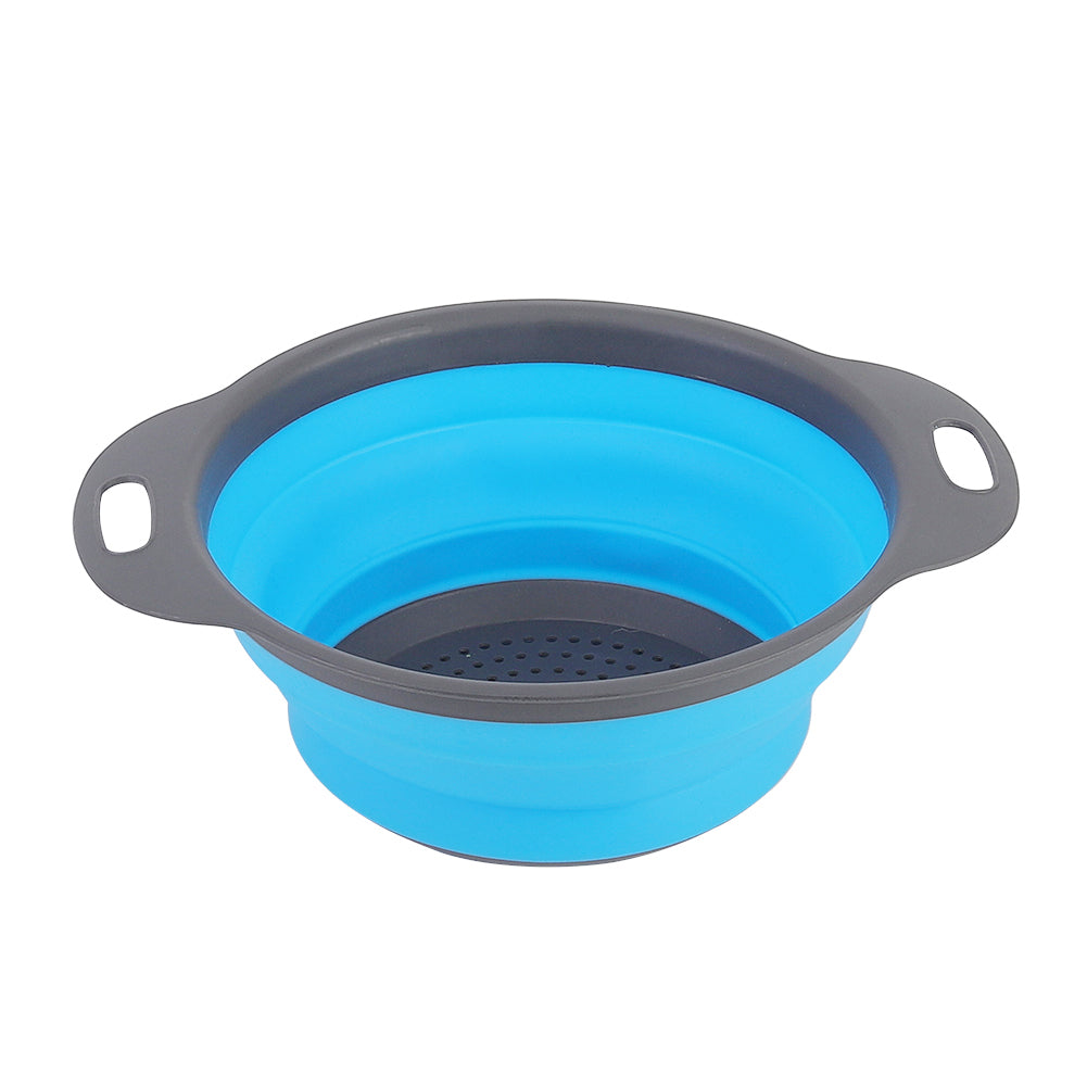 Collapsible Kitchen Silicone Colander Strainer Bowl