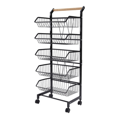 5-Tier Kitchen Trolley Organization Shelves