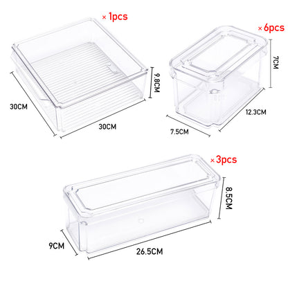 Set of 10 Fridge Storage Containers