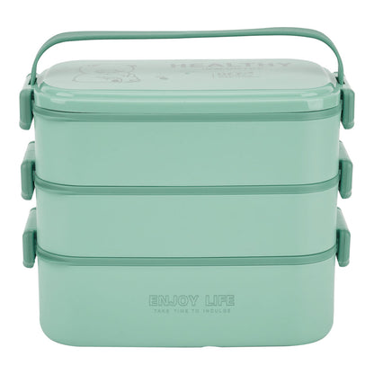 3 Layer Stackable Bento Lunch Box with Handle