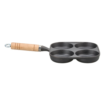 4-Hole Cast Iron Frying Pan