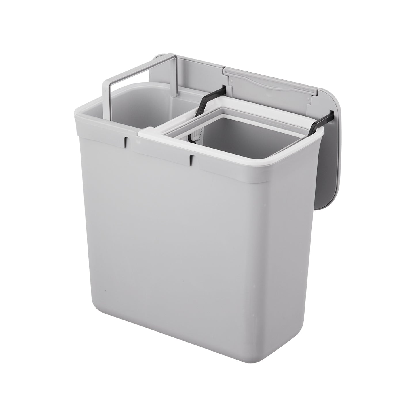 Hanging Dry Wet Separation Kitchen Trash Bin with Lid