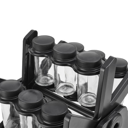 Ferris Wheel Spice Rack with 18 Glass Spice Jars