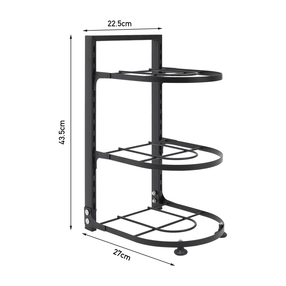 Multi-Tier Adjustable Kitchen Organizer Rack for Pot Pan