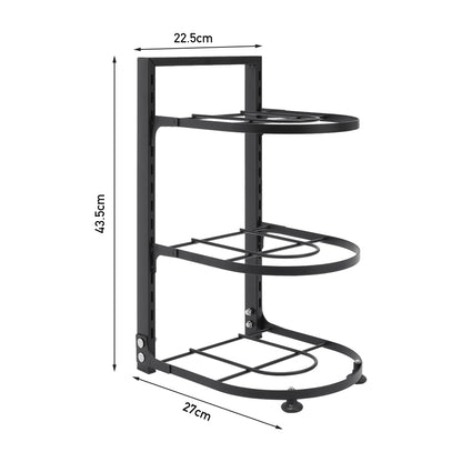 Multi-Tier Adjustable Kitchen Organizer Rack for Pot Pan