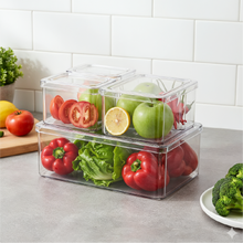 4Pcs Transparent Refrigerator Bins Organizer Set