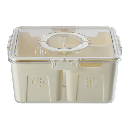 Fridge Storage Container with Three Compartments