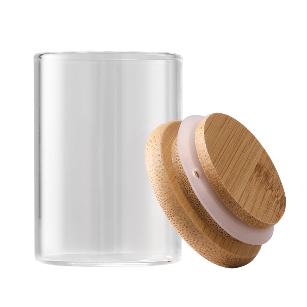 12Pcs Glass Spice Jar Set with Bamboo Lids