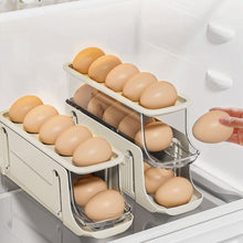 3-Layer Expandable Scrolling Egg Holder Storage Rack