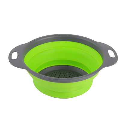 Collapsible Kitchen Silicone Colander Strainer Bowl