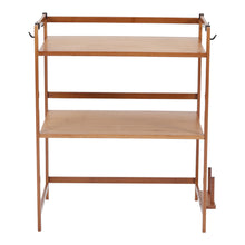 Wooden Brown Spice Rack Organizer with Hooks