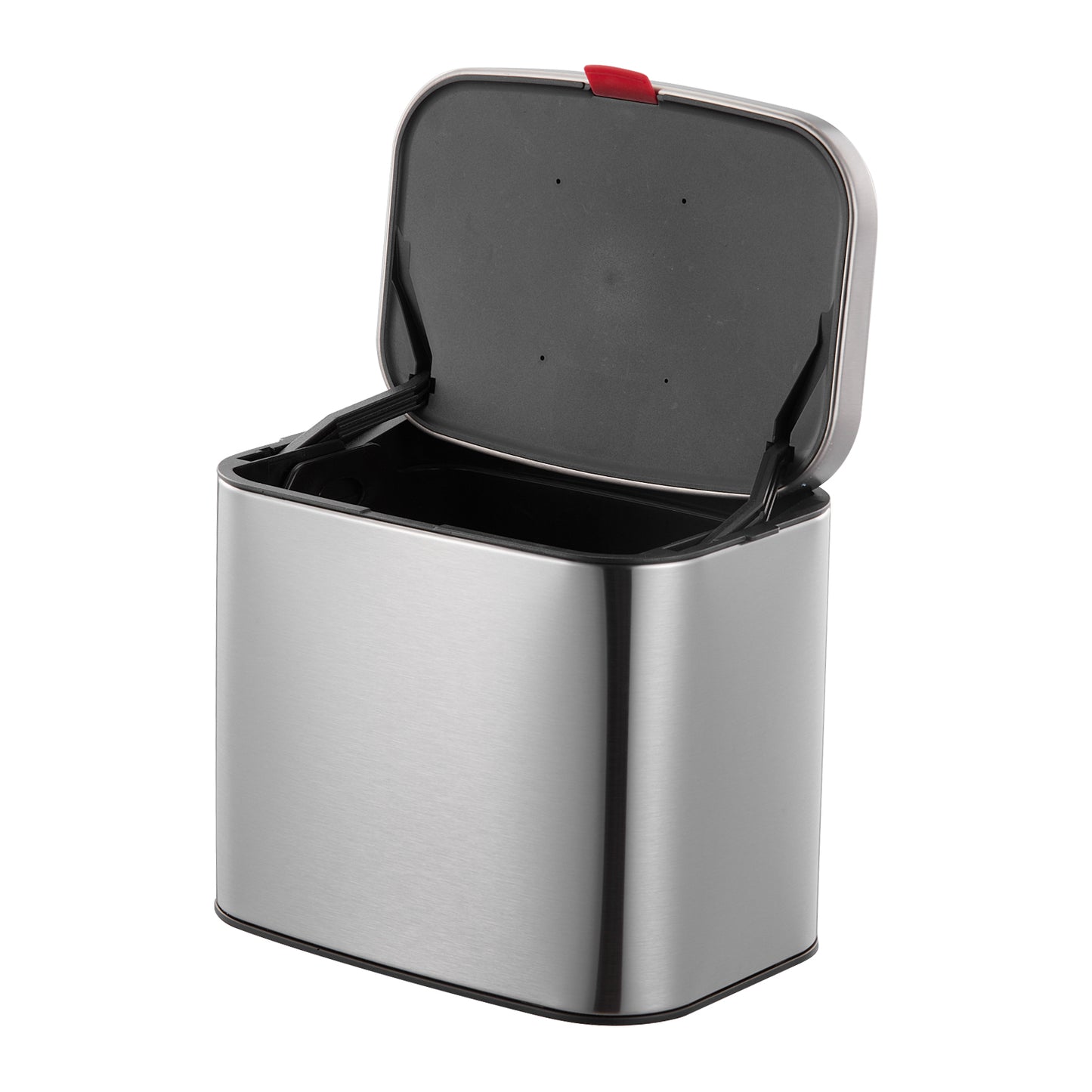 4L Stainless Steel Hanging Trash Bin with Lid Kitchen Garbage Can