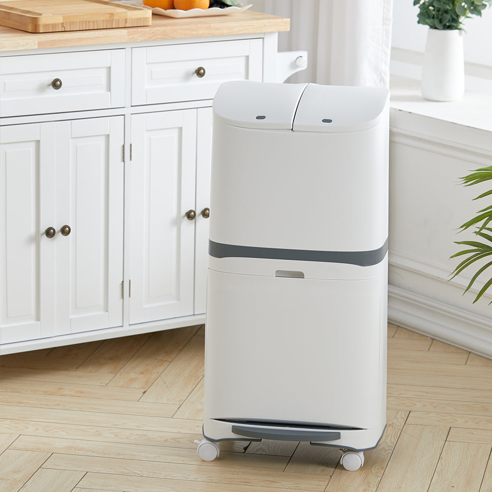 48 Litre Step on Recycling Rubbish Bin Double Layer Pedal Bin