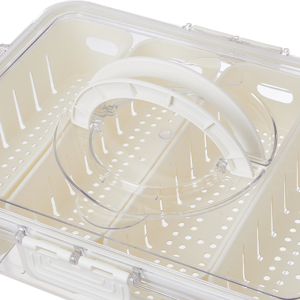 Rectangular Fridge Storage Container with Four Compartments