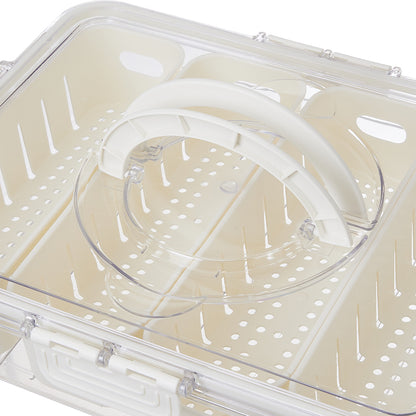Rectangular Fridge Storage Container with Four Compartments