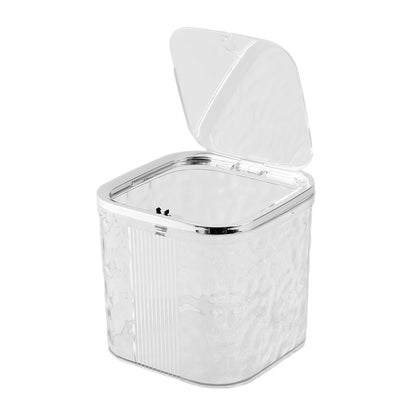 Mini Desktop Trash Bin with Press-top Lid