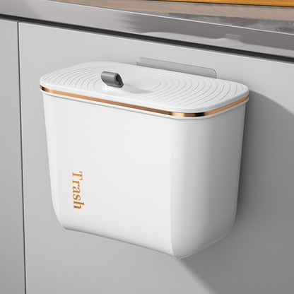 Kitchen Bathroom Hanging Waste Bin with Lid