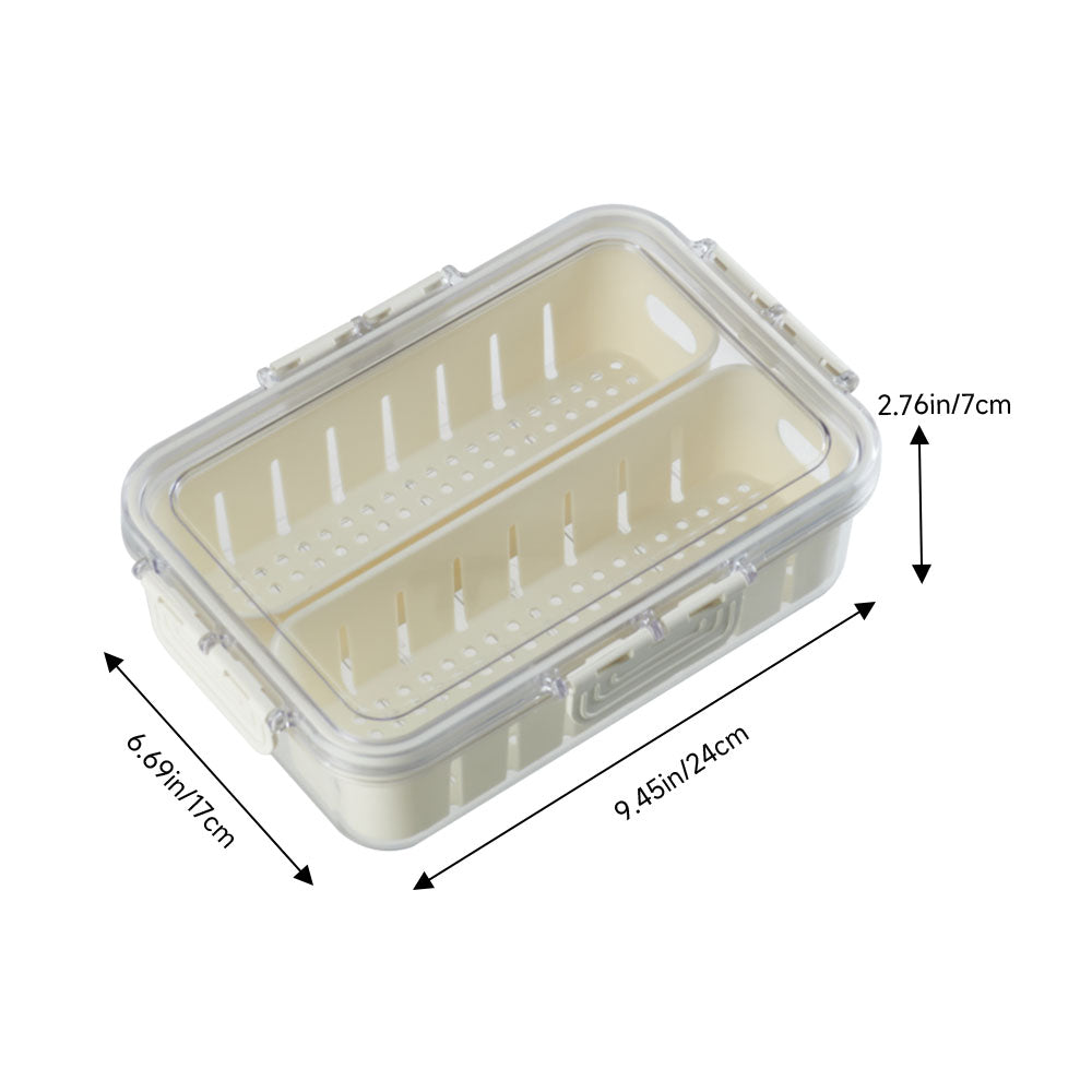 Fridge Storage Container with Two Compartments
