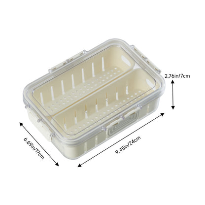 Fridge Storage Container with Two Compartments
