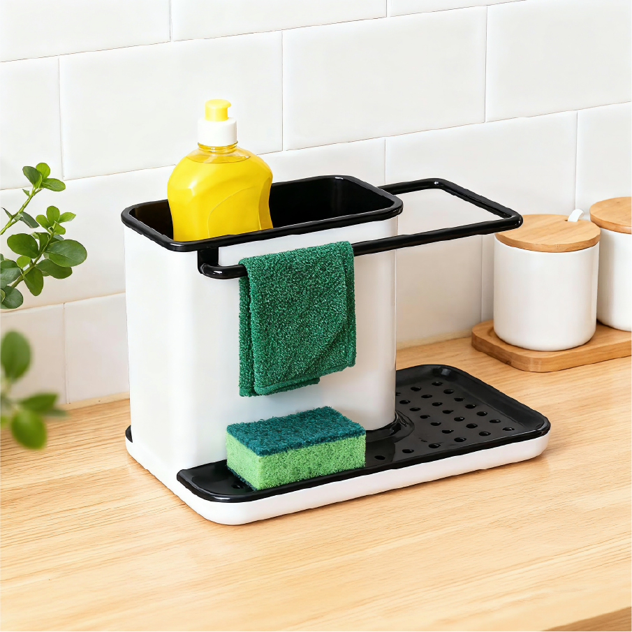 Kitchen Sponge Cloth Holder Sink Caddy Organiser