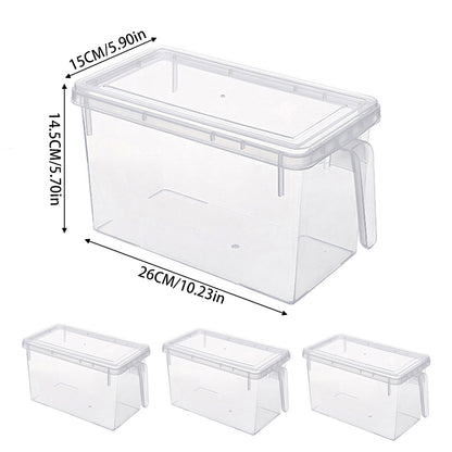 4Pcs Clear Refrigerator Food Storage Container