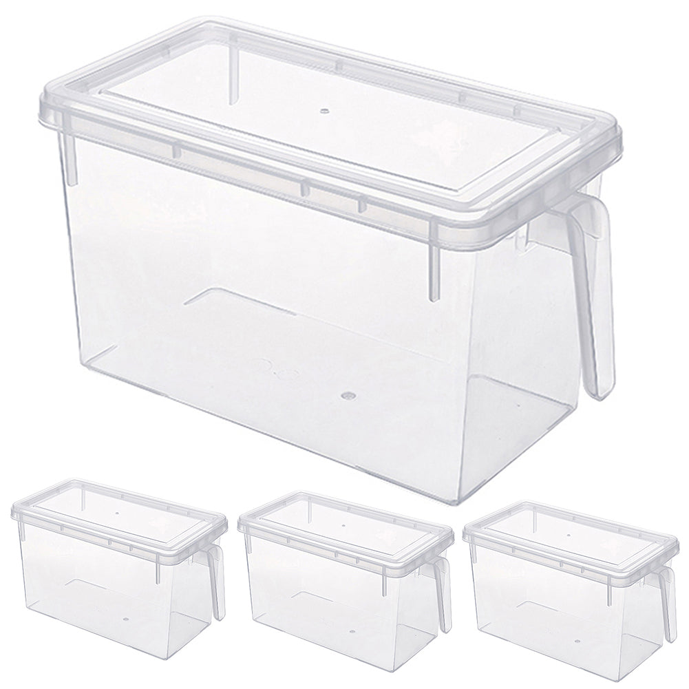 4Pcs Clear Refrigerator Food Storage Container