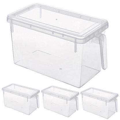 4Pcs Clear Refrigerator Food Storage Container