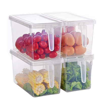 4Pcs Clear Refrigerator Food Storage Container